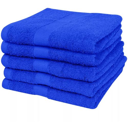 Set pamučnih kupaonskih ručnika 5 kom 500 gsm 100x150cm kraljevski plavi slika 4