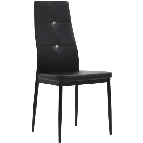 Blagovaonske stolice od umjetne kože 4 kom crne slika 3