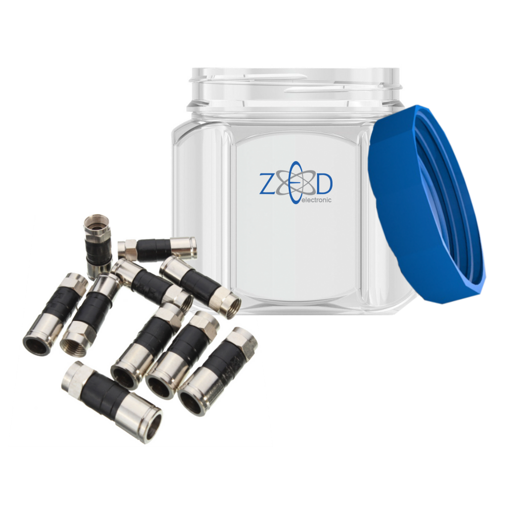 ZED electronic Kompresioni konektor extra kvalitet,  RG6,pak. 100 kom. - CO-XD/100 slika 1