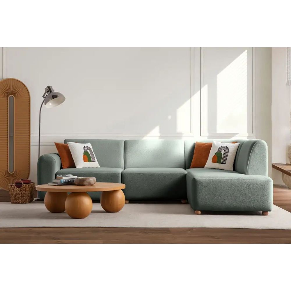Ugaona Sofa S-Loft Right - boja: morska zelena slika 3