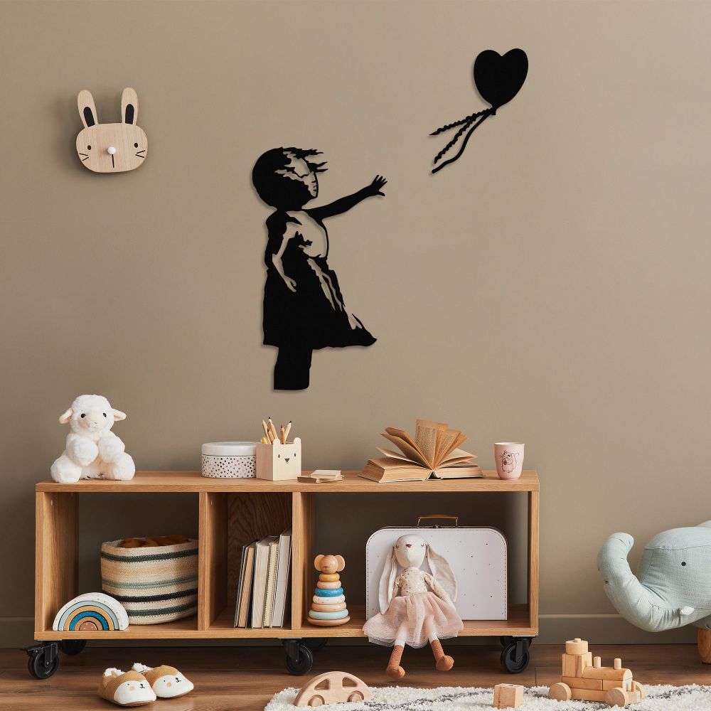 Banksy - Dekorativni Metalni Zidni Ukras, Crni, 14 slika 3