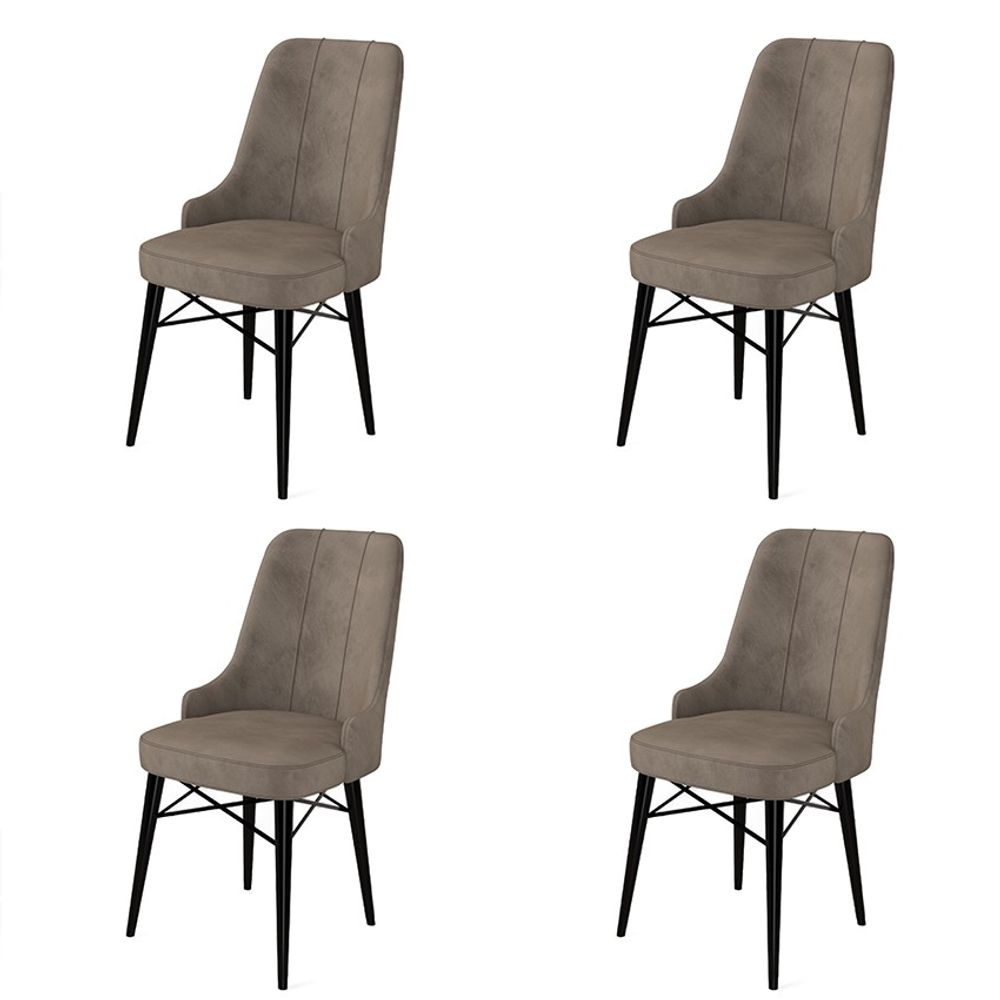Pare - Cappuccino Crni Set Stolica (4 Komada) slika 1
