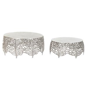 Pomoćni stolić DKD Home Decor od aluminija - set od 2 komada