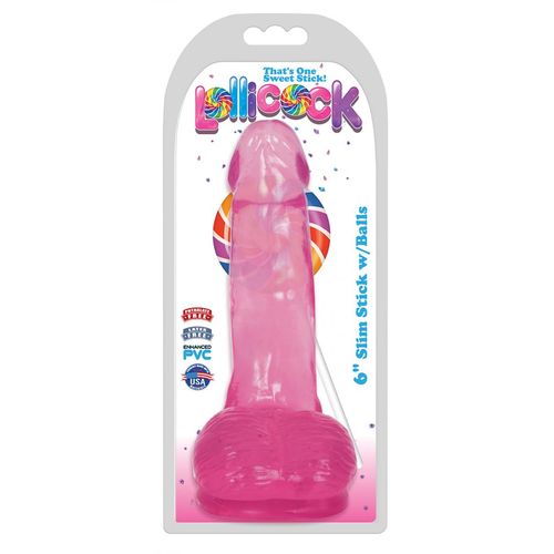 Dildo Cherry Ice sa testisima, 15 cm slika 3