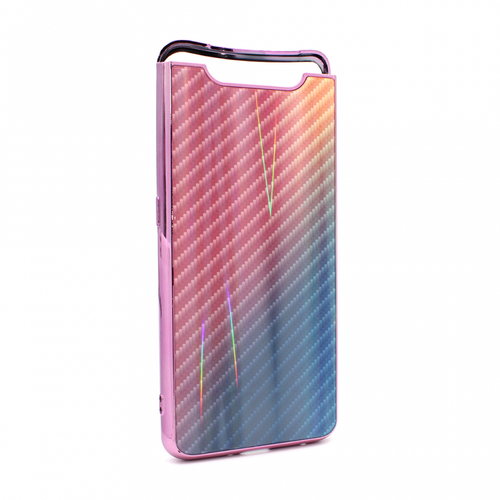 Torbica Carbon glass za Samsung A805F Galaxy A80 pink slika 1