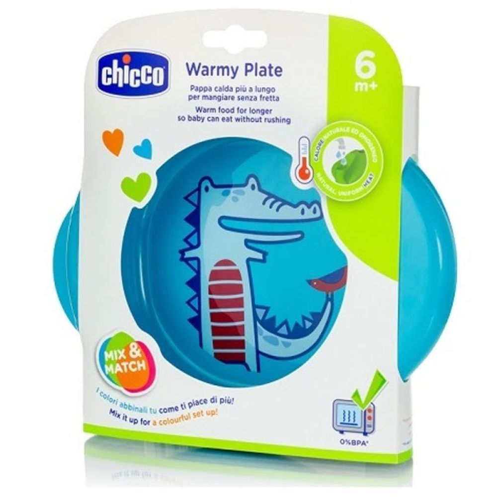 Chicco Tanjir za toplotu Warmy Plate 6m+, Plavi slika 1