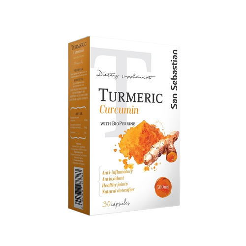 San Sebastian Turmeric Curcumin – Kurkuma 30 kapsula slika 1