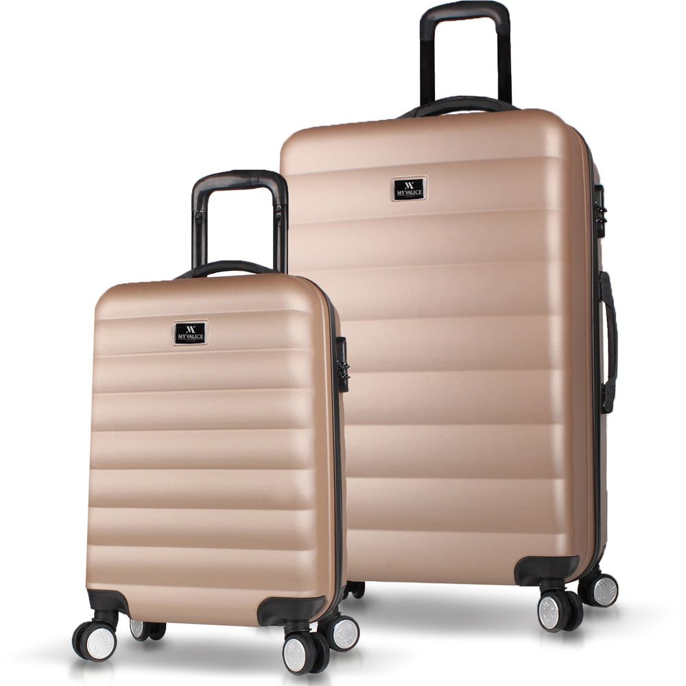 Set Kofera 6551 Zlatni (2 Komada) slika 1