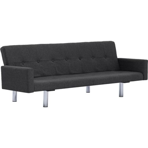 282218 Sofa Bed with Armrest Dark Grey Polyester slika 30