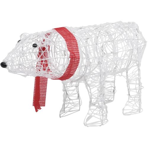 Ukrasni božićni medvjed s 45 LED žarulja 71x20x38 cm akrilni slika 11