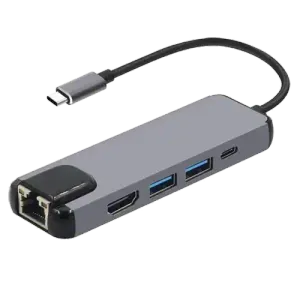 Adapter konverter Tip C - HDMI/2xUSB 3.0/Tip C/RJ45 Linkom