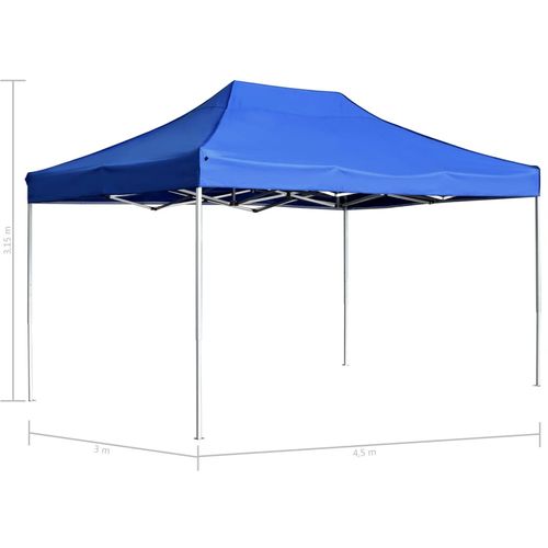 Profesionalni sklopivi šator za zabave 4,5 x 3 m plavi slika 12