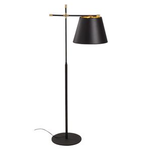 Opviq Podna lampa ASANA crna, metal- platno, promjer 50 cm, visina 120 cm, promjer sjenila 28 cm, visina 22 cm, duljina kabla 350 cm, E27 40 W, Assos - N-715