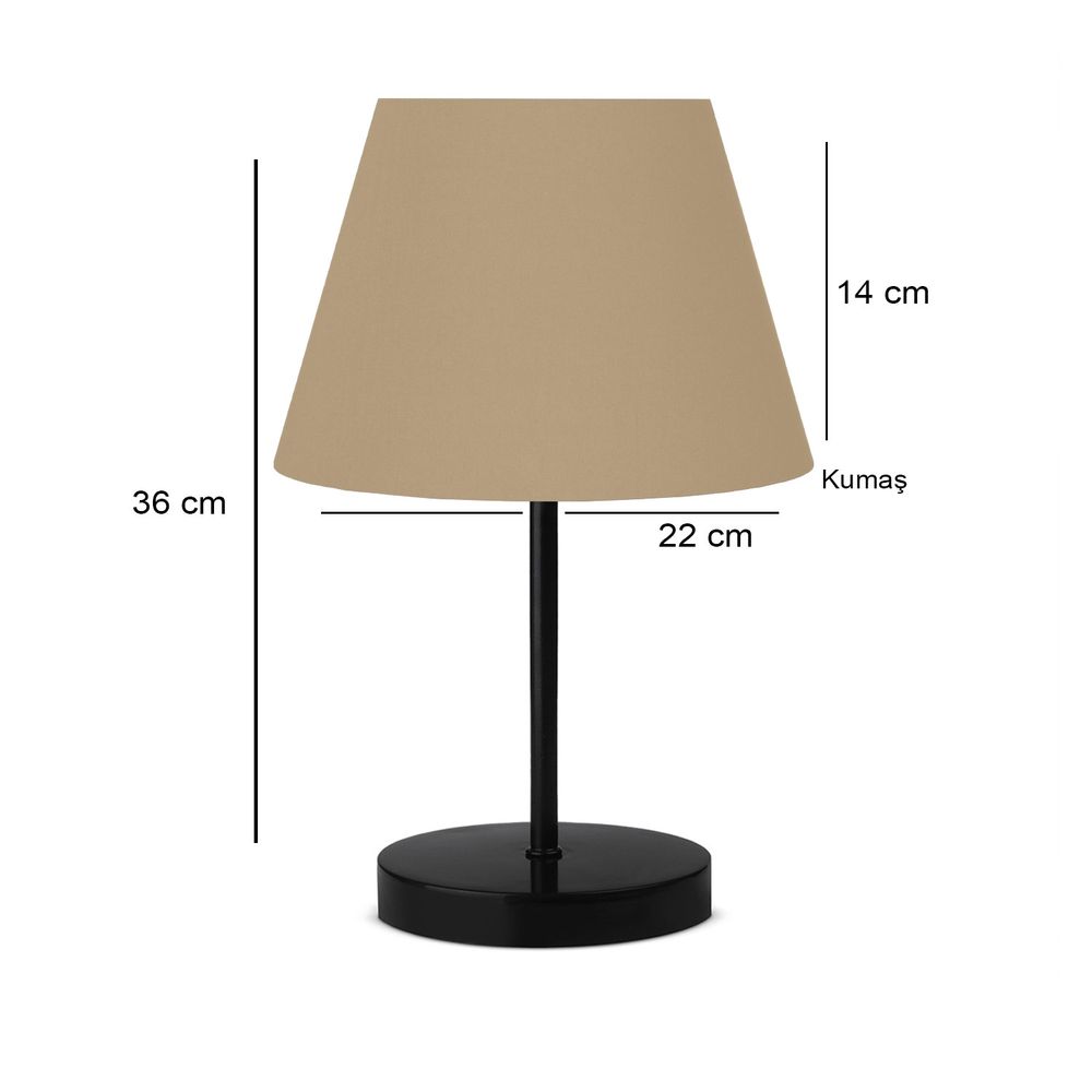 AYD-3159 Bež i Crna Stolna Lampa slika 3