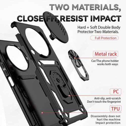 Techsuit – serija CamShield zaštitna maskica za Xiaomi Redmi A3 – crna slika 3