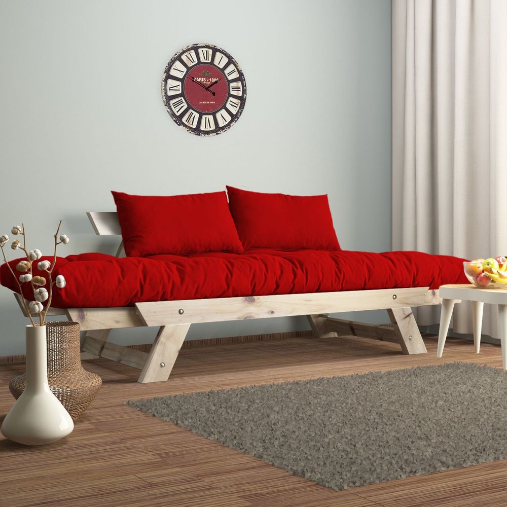 Dvosjed sofa CPT8108-210 - Boje: Prirodna, Crvena, Vrtna slika 3