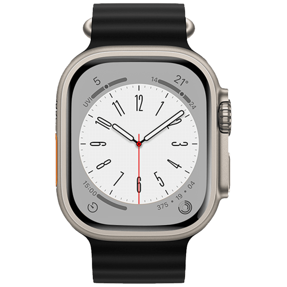 hoco. Silikonski remen za iWatch, 42/44/45/49mm, crna - iWatch WA12 Black slika 3