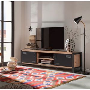 Cosmo Rex Atlantic Pine
Black TV Stand