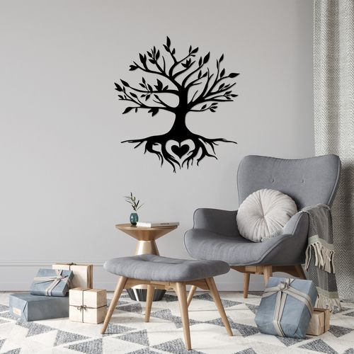 Wallity Metalna zidna dekoracija, Tree And Heart slika 1