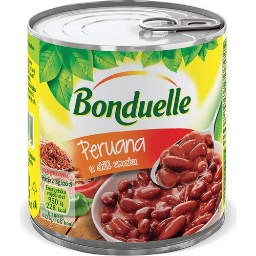 Bonduelle Peruana, Crveni grah u chilli umaku 430g, ocjeđene mase 200g slika 1