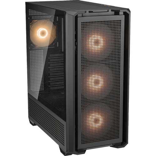 COUGAR | MX600 Black | PC Case | Mid Tower / Mesh Front Panel / 3 x 140mm + 1 x 120mm Fans / Transparent Left Panel slika 2