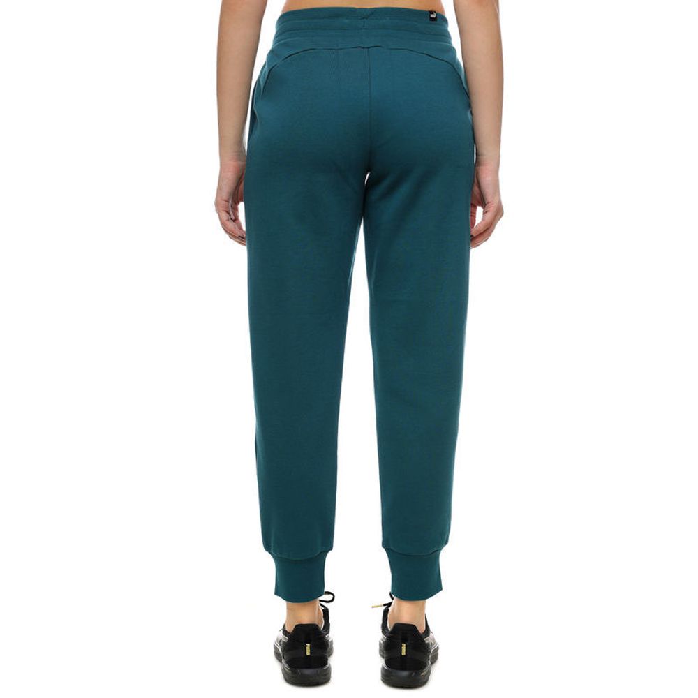 Puma ESS Sweatpants FL Cl (S) za žene - Zeleni donji dio trenerke slika 3