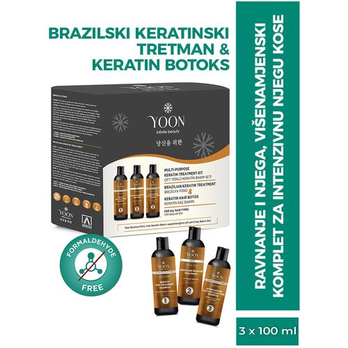 YOON Višenamjenski keratinski set za njegu kose 100ml x 3 slika 4