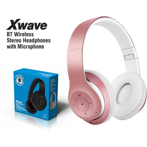 Xwave MX350 pink Bluetooth slušalice stereo sa mikrofonom v4.2/FM/microSD slika 1
