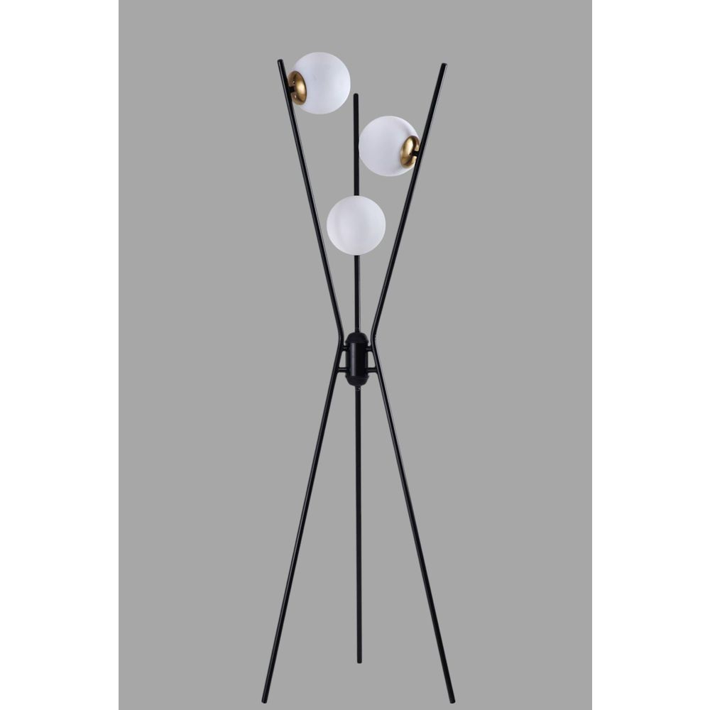 Opviq Podna lampa 881, crna, zlatna, bijela slika 2