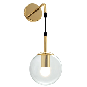 TOOLIGHT Staklena zidna svjetiljka Zlatna APP685-1W