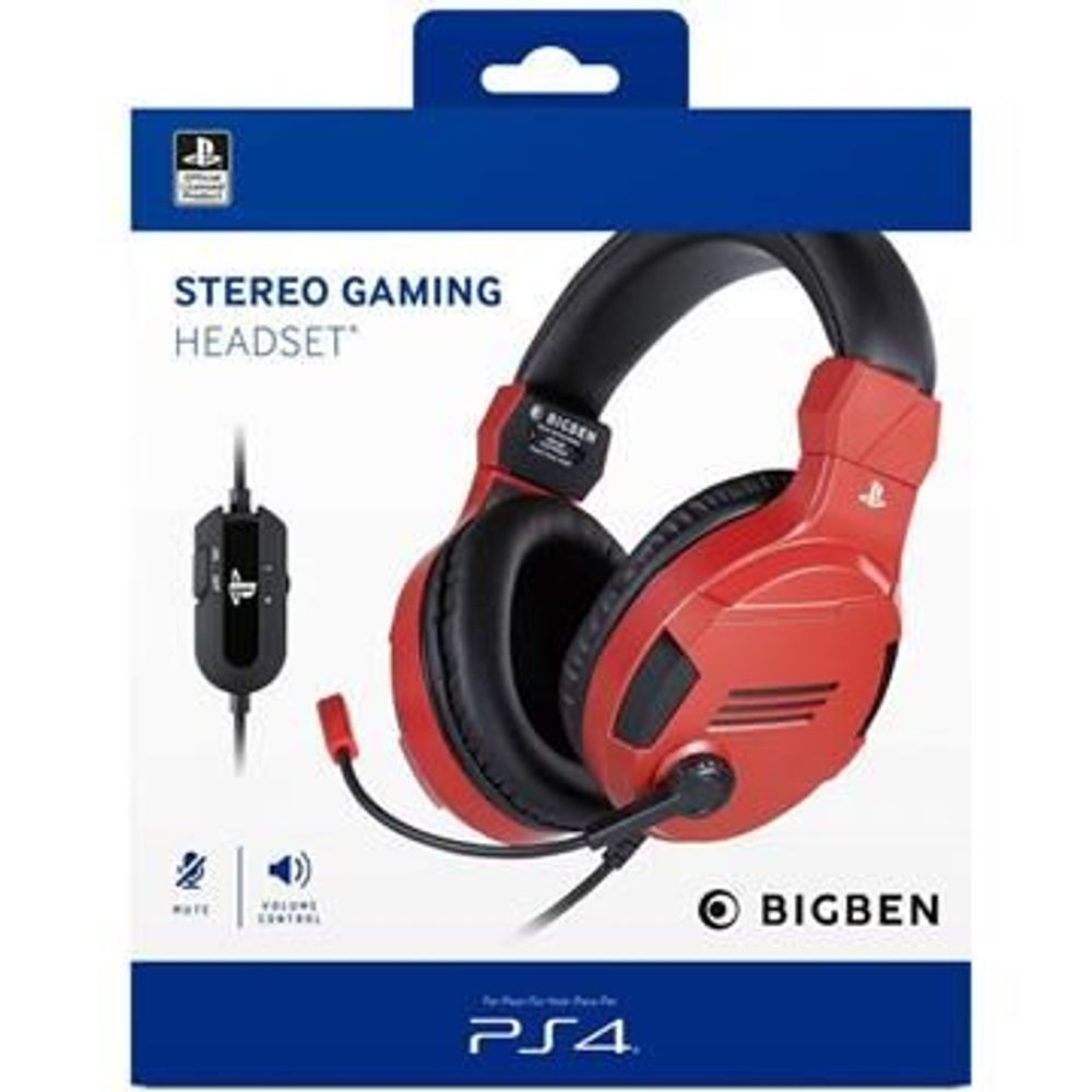 Bigben PS4 Stereo Gaming slusalice v3 Red slika 2