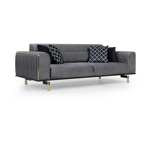 Atelier Del Sofa London - Grey Grey 3-Seat Sofa-Bed slika 3
