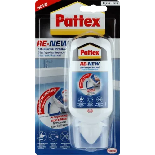 Pattex Re-new silikonski premaz bijele boje 80 ml  slika 1