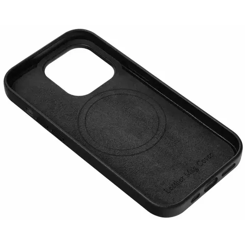 Kožna Mag Cover maska kompatibilna s MagSafe za iPhone 13 crna slika 2