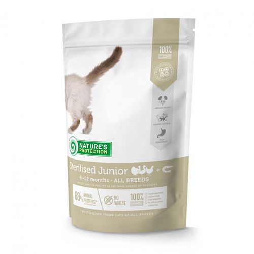 Nature's Protection Super Premium Junior Cat Sterilised Živina sa Krilom, hrana za mlade mačke 2 kg slika 1