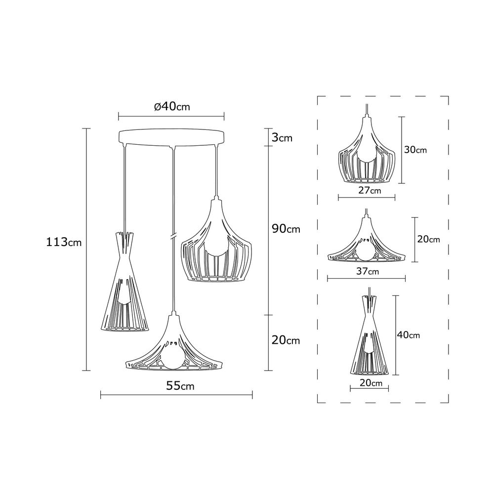 Luster Mezopotamya N-1300 u Crnoj Boji slika 7