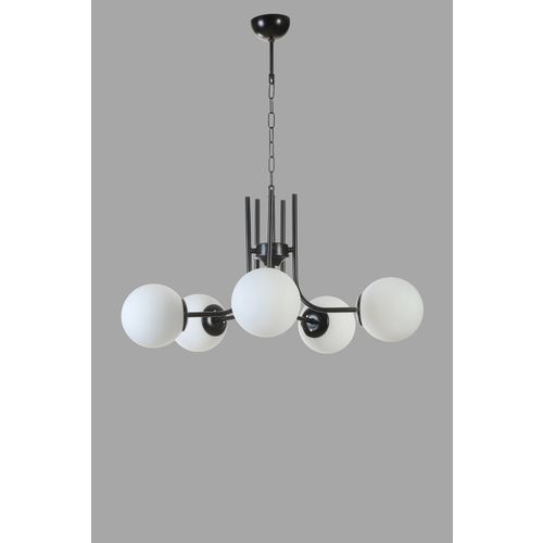 Nevada 5 Li Siyah Beyaz Camlı Avize Black
White Chandelier slika 4