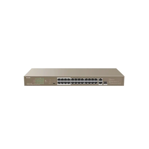 Switch 10/100 24-port PoE+2GE/1SFP Port Tenda TEF1126P-24-250W slika 1