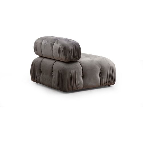 Ugaona Sofa 'Bubble Corner' (L1-O1-1R -Puf) - Siva slika 7