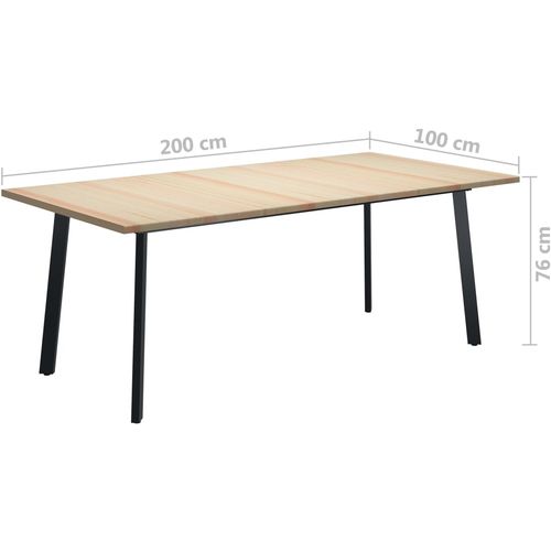 Blagovaonski stol 200 x 100 x 76 cm od borovine slika 10