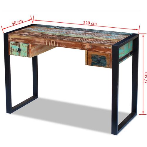 Radni stol od masivnog obnovljenog drva slika 22