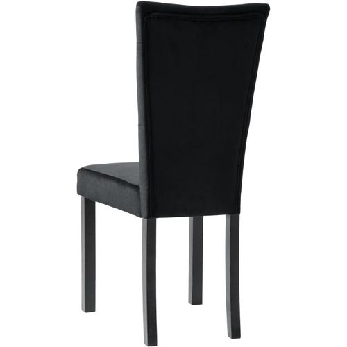 Blagovaonske stolice 2 kom crne baršunaste slika 36