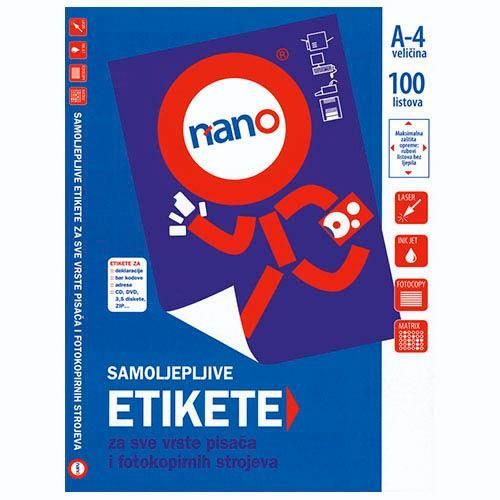 Etikete za laserske i ink-jet pisače, za CD/DVD Nano, N-CD, fi 117 mm, 100/1 slika 2