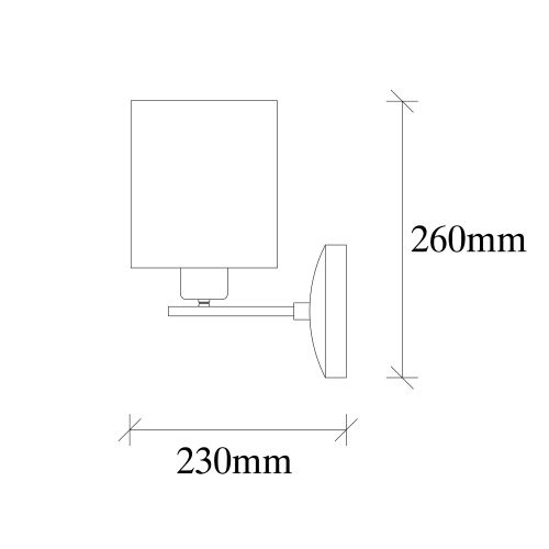 Opviq Profil - 4685 Crno-Krem Zidna Lampa slika 3