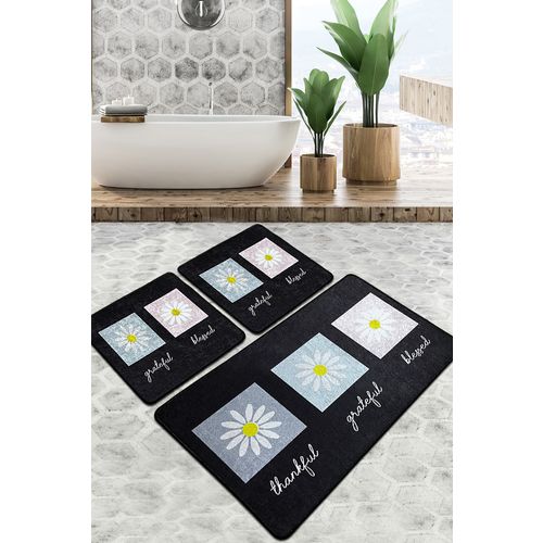 Blessed Djt Multicolor Bathmat Set (3 Pieces) slika 1