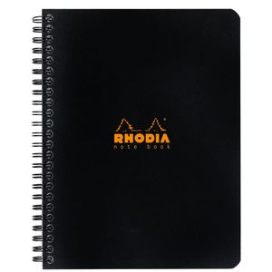 Clairefontaine bilježnica Rhodia classic A5+ 80gr 80L, crna, karo