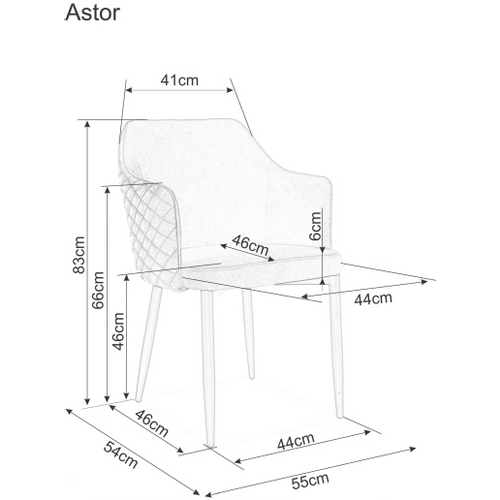 Stolica Astor-mornarsko plava slika 2