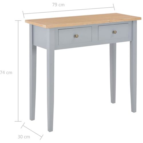 280054 Dressing Console Table Grey 79x30x74 cm Wood slika 11