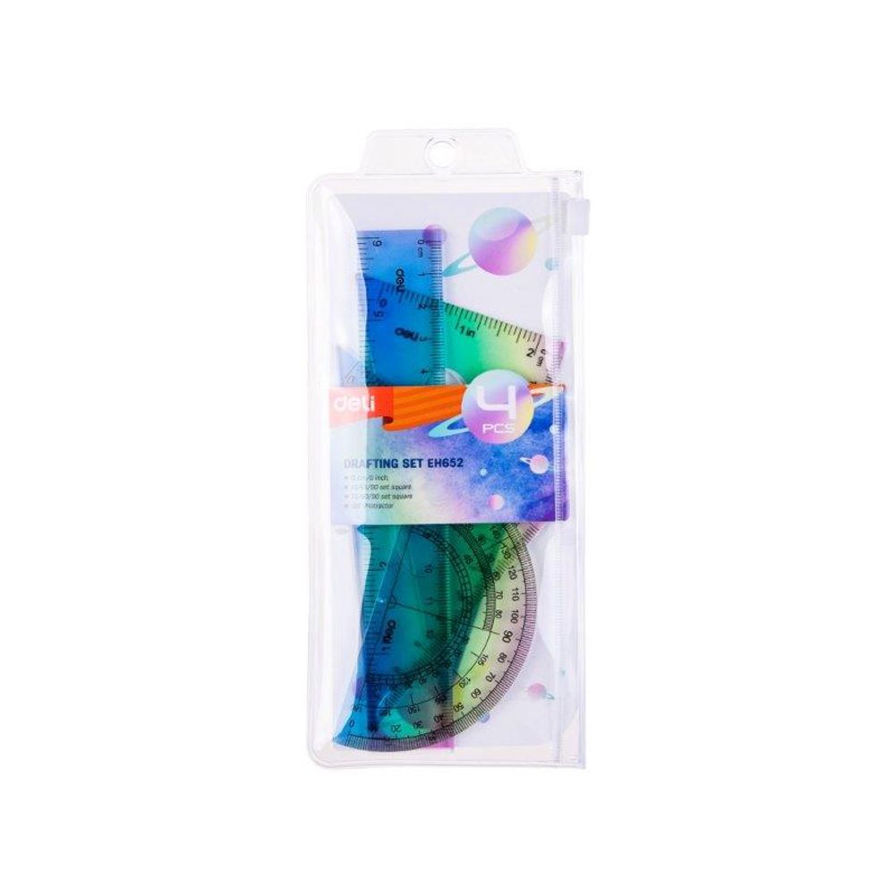 Deli Geometrijski set 1/4 15 cm EH652 slika 1