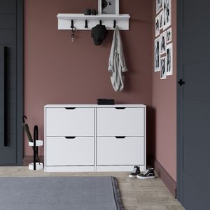 Duru 1600-50 Matte White Shoe Cabinet